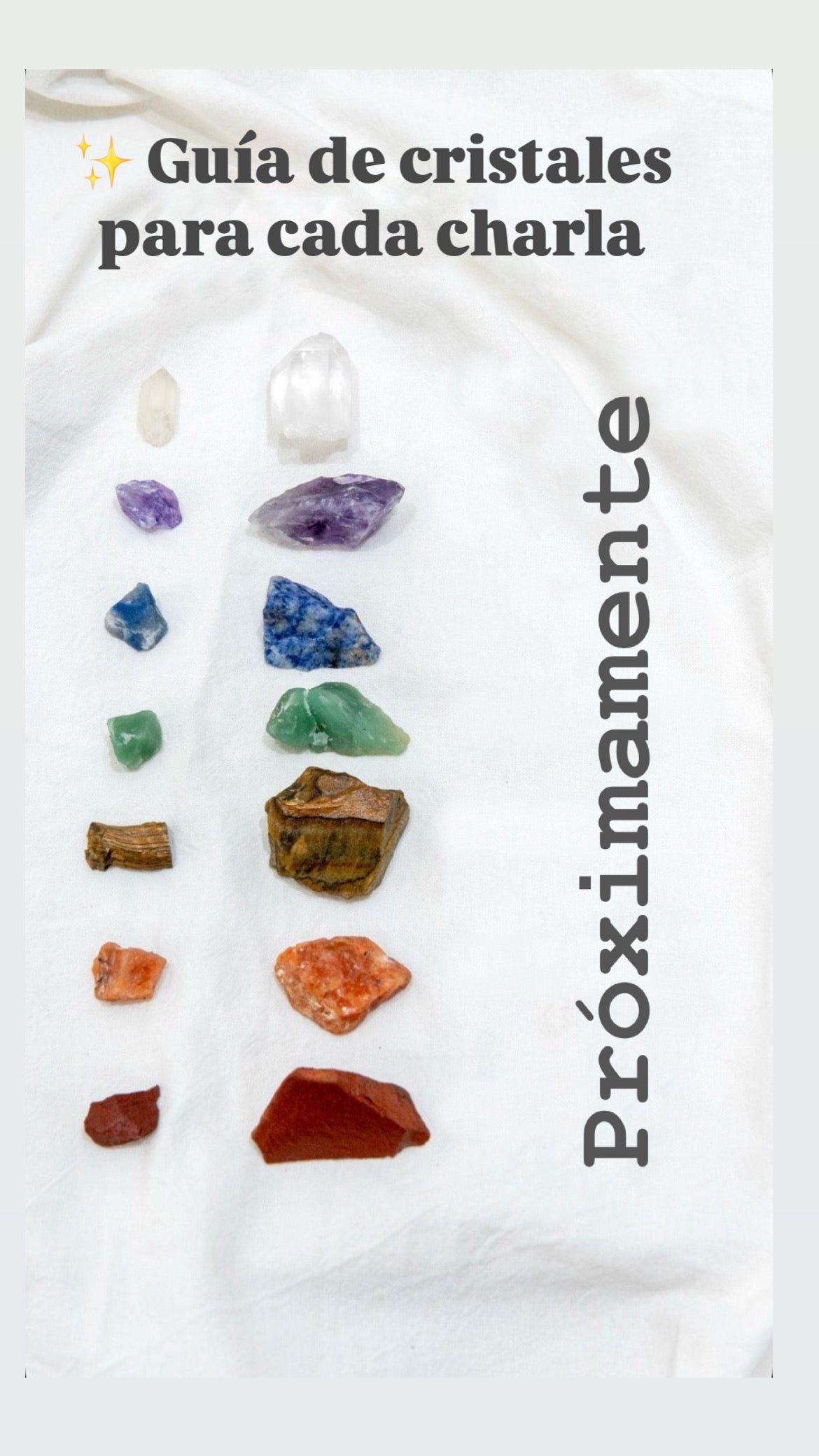 🌟 Próximamente - GUÍA DE CRISTALES PARA EQUILIRAR TUS 7 CHAKRAS